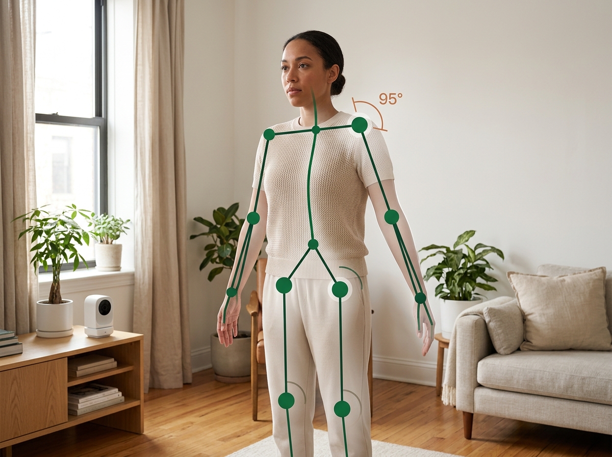 Motion tracking overlay during a home exercise